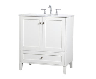 30 inch Single Bathroom Vanity in White