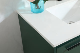 30 inch Single bathroom vanity in green