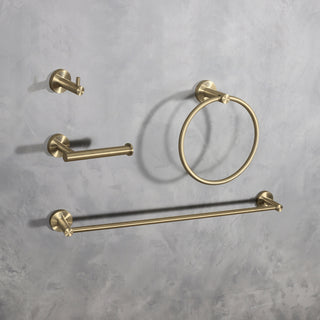Freya 4-Piece Bathroom Hardware Set in Brushed Gold