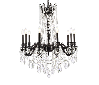 Rosalia 10 light Dark Bronze Chandelier Clear Royal Cut Crystal