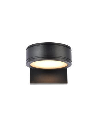 Raine Integrated LED wall sconce in black