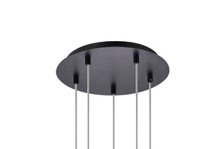 Eren 5 lights Black pendant