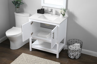 30 Inch SIngle Bathroom Vanity In White