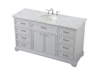 60 inch Single bathroom vanity in grey