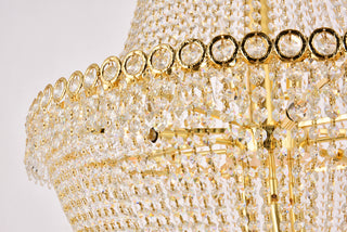 Century 17 light Gold Chandelier Clear Royal Cut Crystal