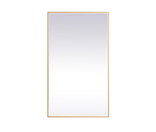 Pier 42x72 inch LED mirror with adjustable color temperature 3000K/4200K/6400K in brass