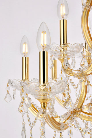 Maria Theresa 13 light Gold Chandelier Clear Royal Cut Crystal