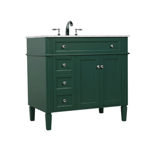 36 inch Single bathroom vanity in green