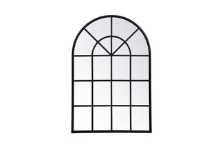 Metal windowpane mirror 28 inch x 41 inch in in Black