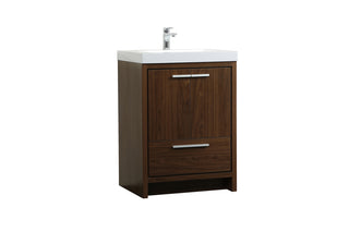 24 inch Single bathroom vanity in Walnut