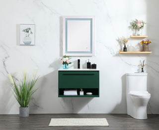 30 inch Single bathroom vanity in green