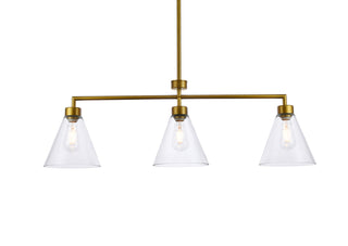 Mera 3 lights brass pendant