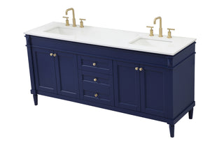 72 inch double bathroom vanity in blue