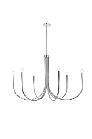 Layne 42 inch chandelier in Chrome