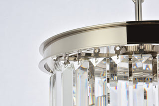 Sydney 3 light polished nickel Flush Mount Clear Royal Cut Crystal