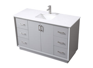 54 Inch SIngle Bathroom Vanity In Grey