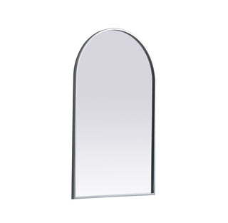 Metal Frame Arch Mirror 22x36 Inch in Silver