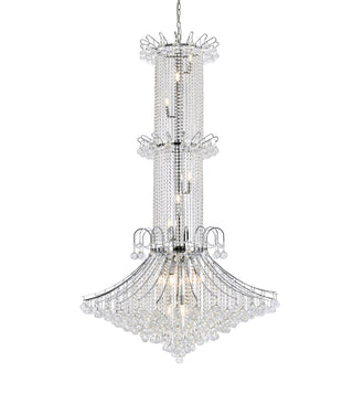 Toureg 20 light Chrome Chandelier Clear Royal Cut Crystal