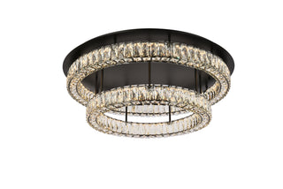 Monroe 33 inch LED double flush mount in black