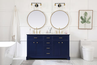 60 inch Single bathroom vanity in Blue