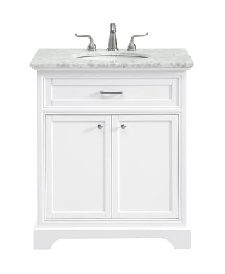 30 In. Single Bathroom Vanity Set In White