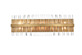 Serephina 36 inch crystal bath sconce in satin gold