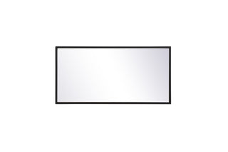 Metal frame rectangle mirror 14x28 inch in black