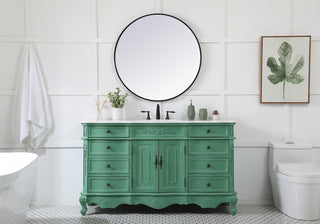 60 inch Single bathroom vanity in vintage mint