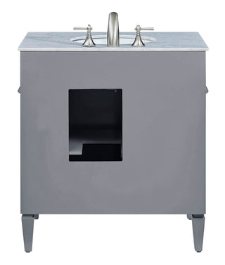 32 In. Single Bathroom Vanity Set In Grey