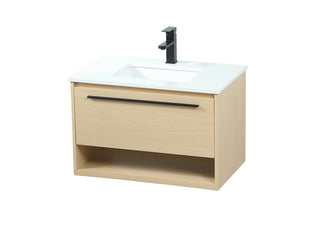 30 inch Single bathroom vanity in maple