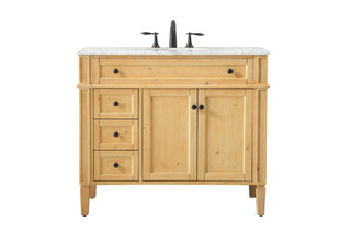 40 inch Single bathroom vanity in natural wood