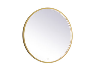 Pier 32 inch LED mirror with adjustable color temperature 3000K/4200K/6400K in brass