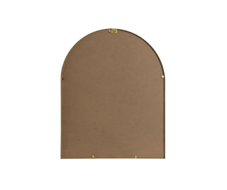 Metal Frame Arch Mirror 24x30 Inch in Brass