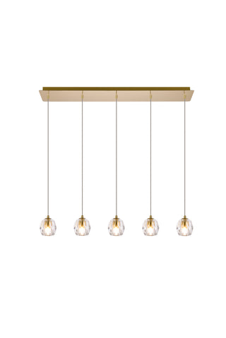 Eren 5 lights Gold pendant