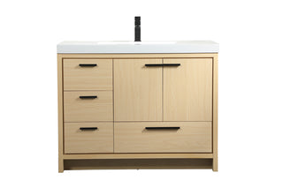 42 inch Single bathroom vanity in Maple