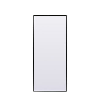 Metal Frame Rectangle Full Length Mirror 30x72 Inch in Black