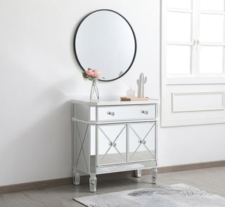 32 inch mirrored cabinet in antique white