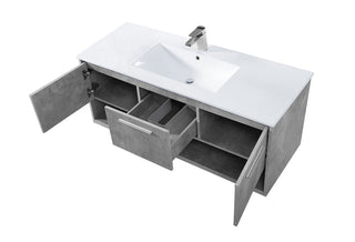 48 inch  Single Bathroom Floating Vanity in Concrete Grey