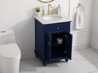 24 inch Single bathroom vanity in blue