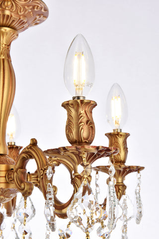 Rosalia 5 light French Gold Flush Mount Clear Royal Cut Crystal