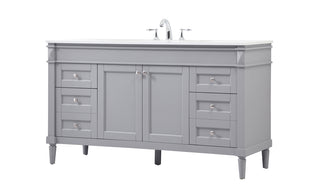 60 inch Single bathroom vanity in grey