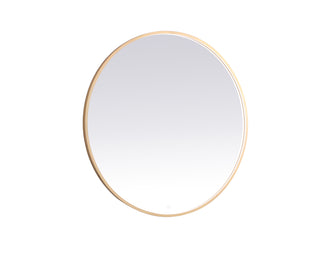 Pier 45 inch LED mirror with adjustable color temperature 3000K/4200K/6400K in brass