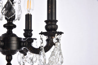 Lillie 4 light Dark Bronze Pendant Clear Royal Cut Crystal