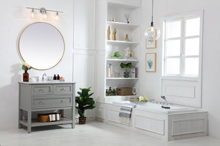 36 in. Single bathroom vanity set in Grey