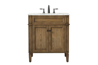 30 inch Single bathroom vanity in driftwood