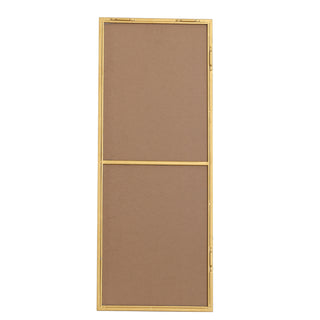 Metal frame rectangle mirror 14 inch in Brass