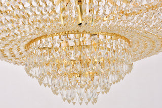 Century 17 light Gold Chandelier Clear Royal Cut Crystal