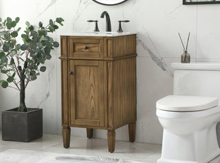 18 inch Single bathroom vanity in driftwood