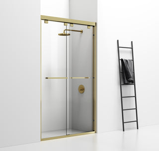 Semi-frameless shower door 48 x 76 Brushed Gold