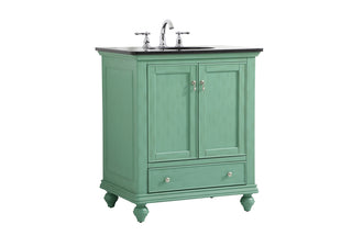 30 inch Single bathroom vanity in vintage mint